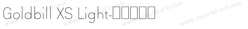 Goldbill XS Light字体转换